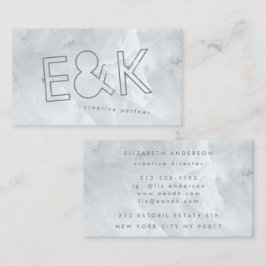 Quartz Marble, Ultra Modern Big Funky-skript Visitkort