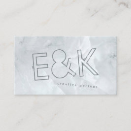 Quartz Marble, Ultra Modern Big Funky-skript Visitkort
