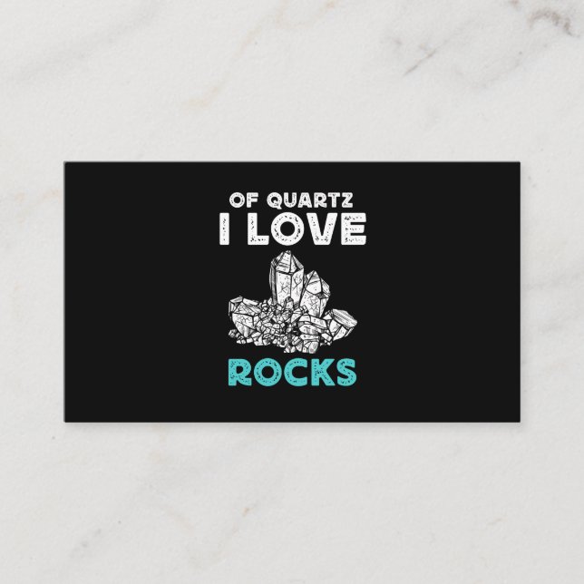 Quartz Mineral Rock Collector Geologist Visitkort (Framsida)