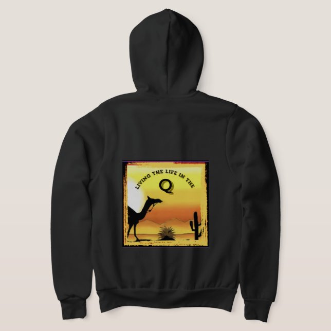 Quartzsite Zippered Hoodie T Shirt (Laydown Baksida)