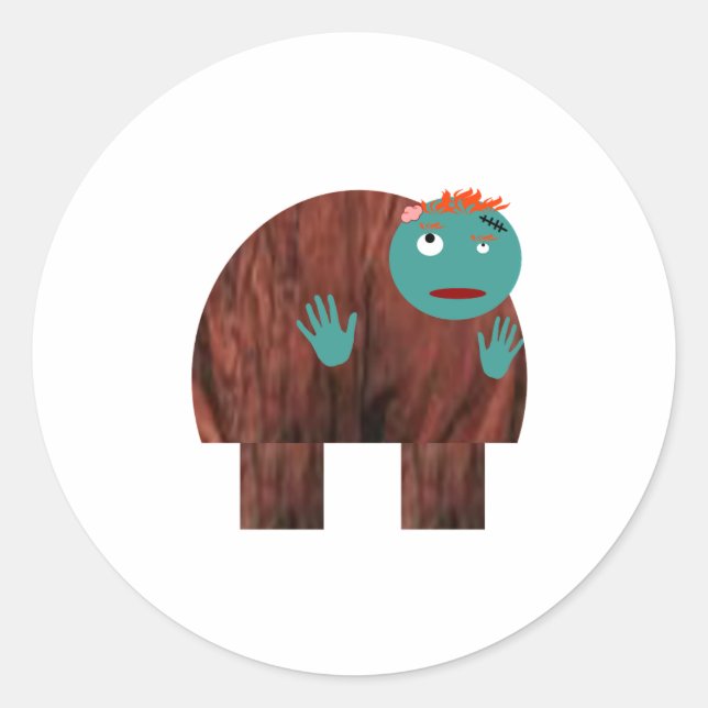 Quasizombie Runt Klistermärke (Framsida)