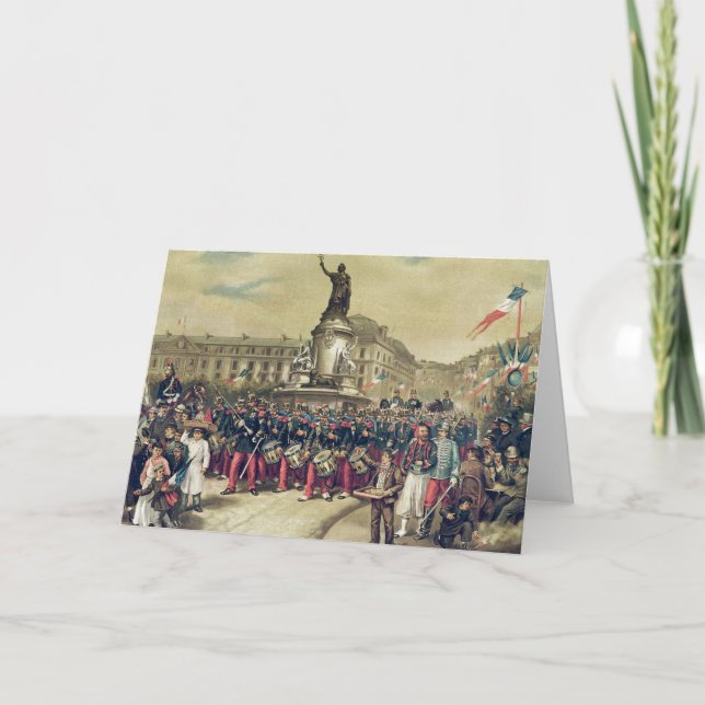 Quatorze Juillet, 1881 Kort (Framsida)