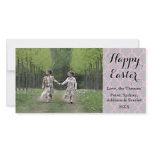 Quatrefoil Glad påsk-fotokort