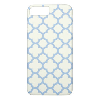 Quatrefoil iPhone & Plus Fodral i Blek Blue