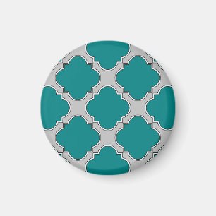 Quatrefoil kricka och grått magnet