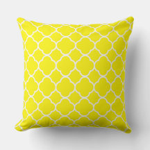 Quatrefoil Lemon Gult White Home Decor Cute