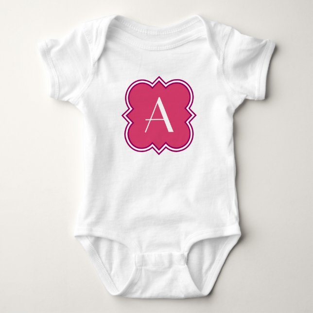 Quatrefoil med monogramen t shirt (Framsida)