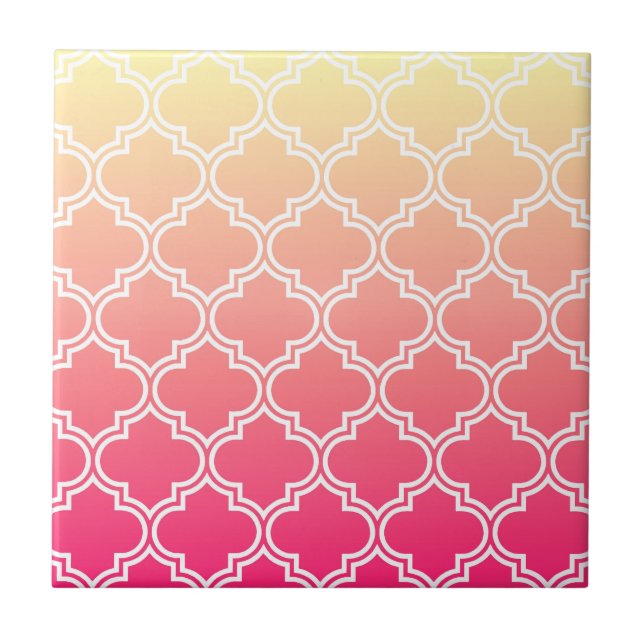 Quatrefoil Mönster Kakelplatta (Framsidan)