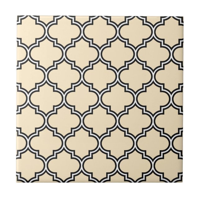Quatrefoil Mönster Kakelplatta (Framsidan)