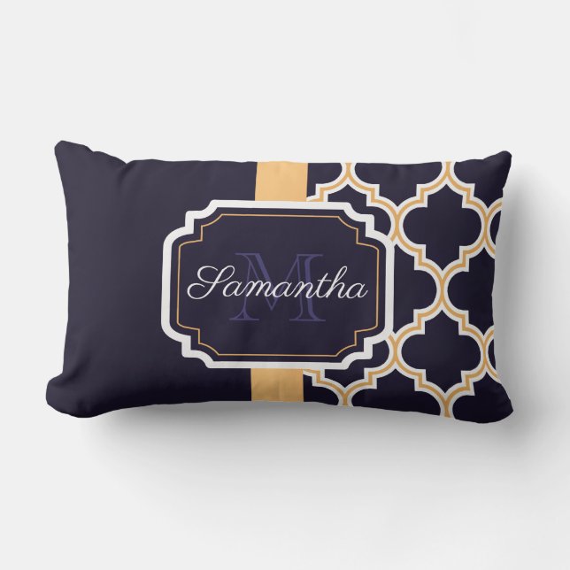 Quatrefoil Mönster Lumbarkudde (Framsida)