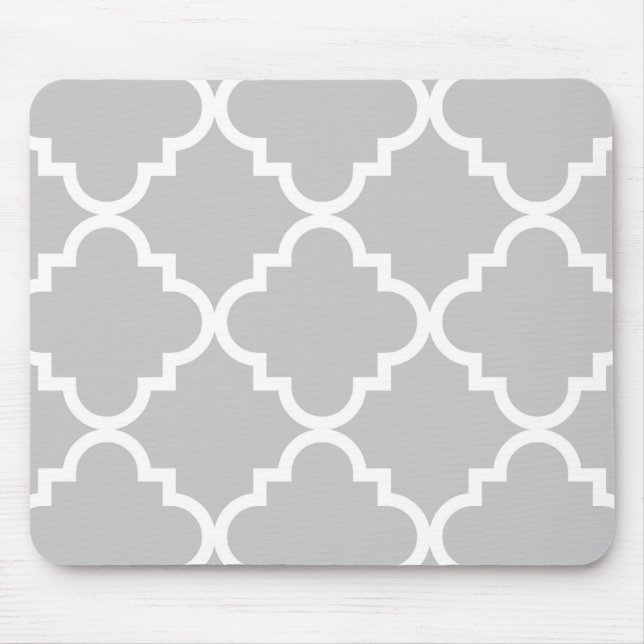 Quatrefoil Mousepad - grå färg Musmatta (Framsidan)