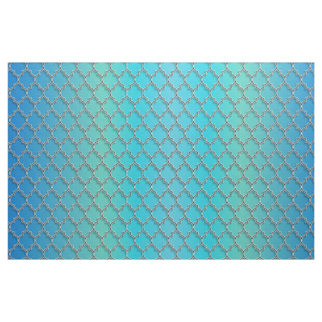 Quatrefoil Ombre Blue Tyg (Yard)