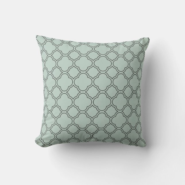 Quatrefoil Palladian Blue Decorative Pillow Kudde (Framsida)