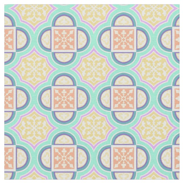 Quatrefoil Pastel Fabric 2 Tyg (Närbild)