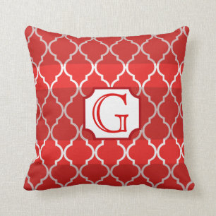 Quatrefoil Rand Monogram av Cheryl Daniels Kudde