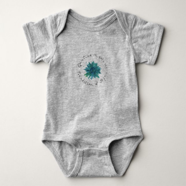 QuatsQrew baby som är i ett stycke T Shirt (Framsida)
