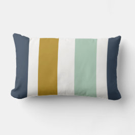 Quattro Rand i Mint, Mustard, Navy Blue, White Lumbarkudde