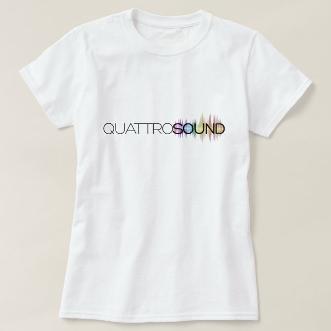 QUATTROSOUND-KVINNA T-TRÖJA T SHIRT (Design framsida)