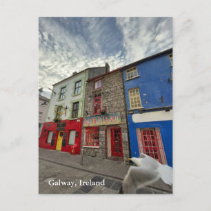 Quay Street i Latin Quarter, Galway Ireland 2 Vykort
