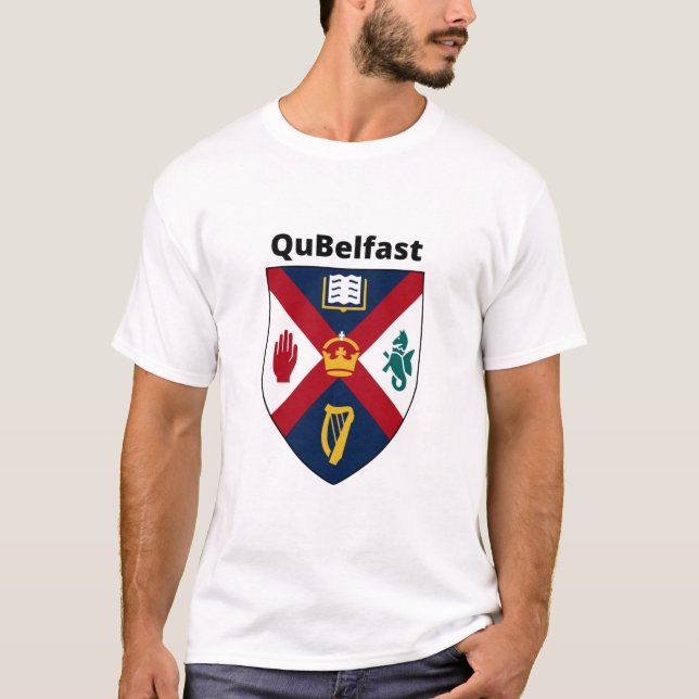 qub queens universiteten belfast t shirt (Framsida)