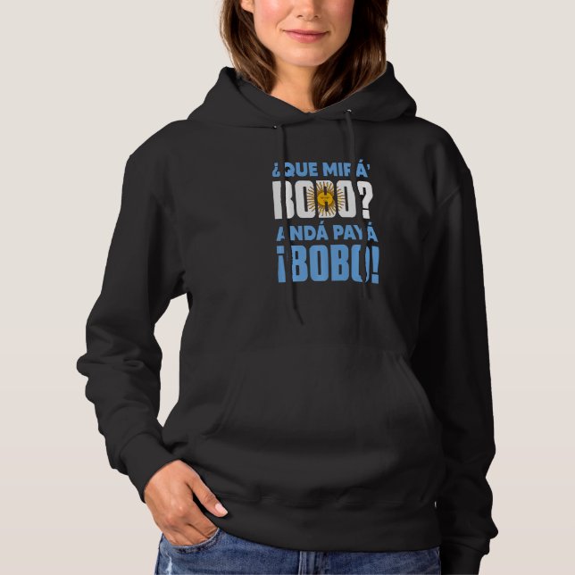 qué mirás bobo andá pa'allá tal 1 t shirt (Framsida)
