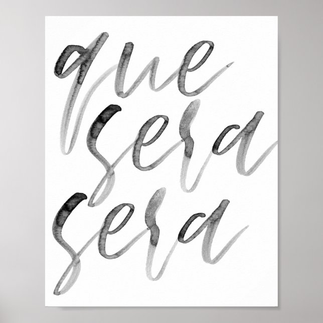 Que Sera Watercolor Script Poster (Framsidan)