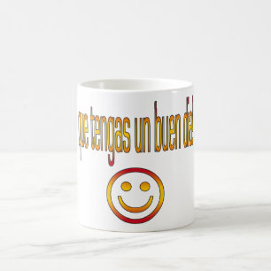 Que Tengas un Buen Día! Spanien flaggafärger Kaffemugg