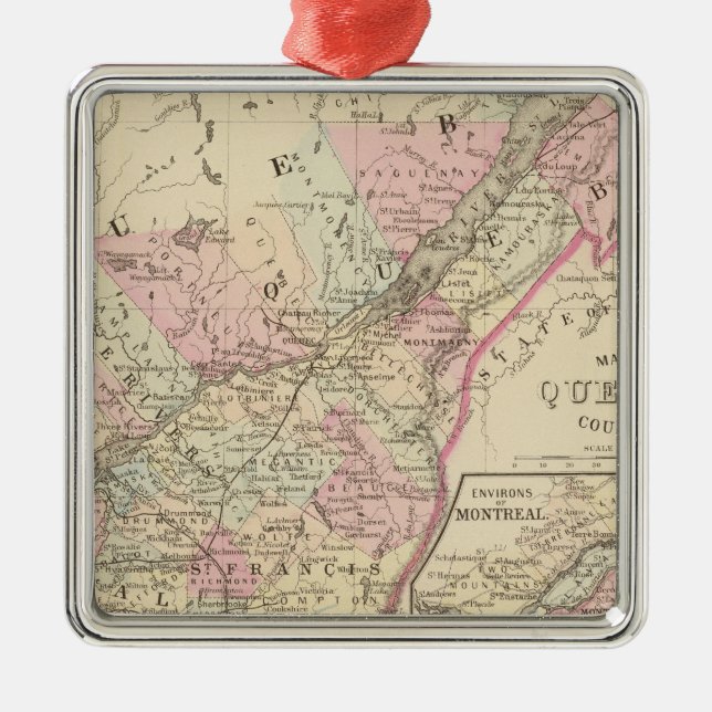 Quebec 2 julgransprydnad metall (Framsidan)