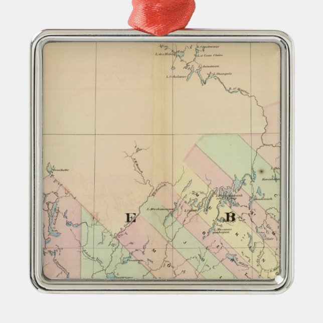 Quebec 3 julgransprydnad metall (Framsidan)