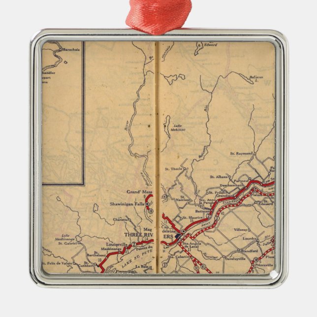 Quebec 4 julgransprydnad metall (Framsidan)