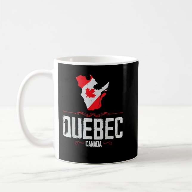 Quebec Canada Quebec Silhouette Souvenir from Queb Kaffemugg (Vänster)