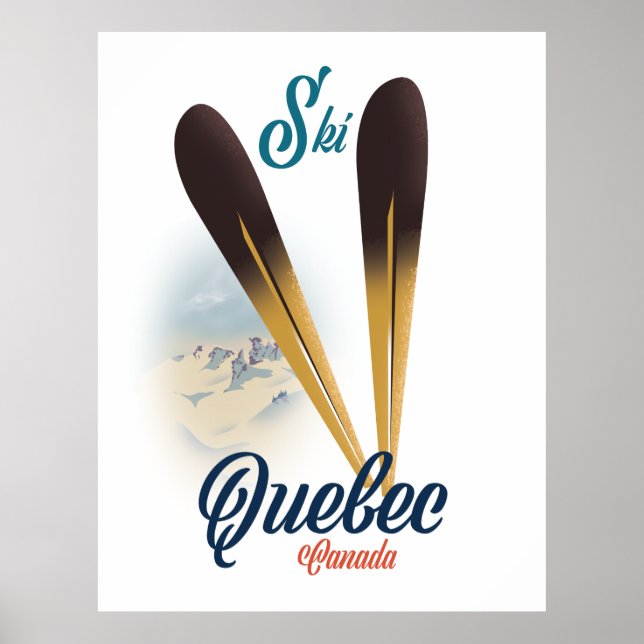 Quebec Canada ski poster (Framsidan)