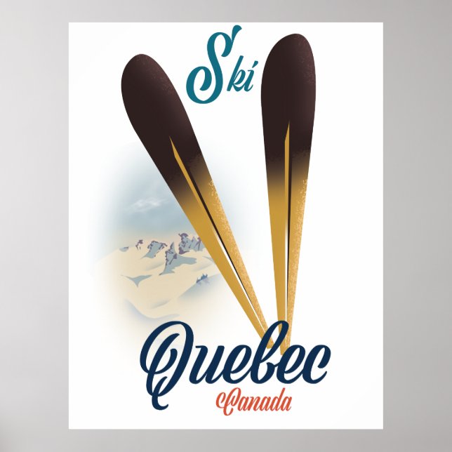 Quebec Canada ski poster (Framsidan)