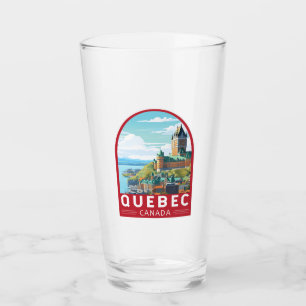 Quebec Canada Travel Art Vintage Glaskopp