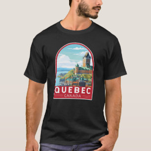 Quebec Canada Travel Art Vintage T Shirt