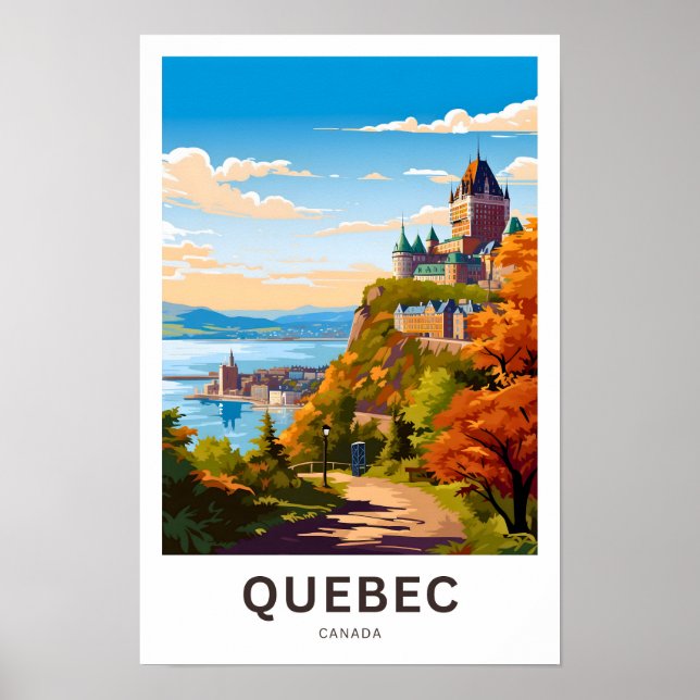 Quebec Canada Travel Print Poster (Framsidan)
