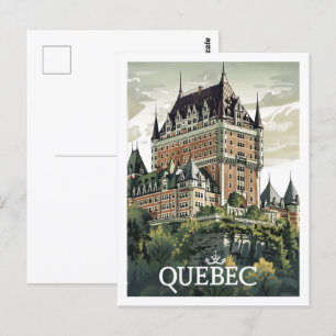 Quebec Canada Vintage Berömd Travel Ställe Vykort