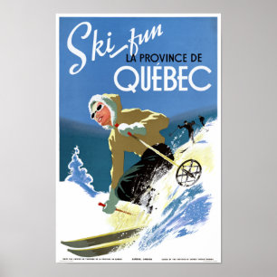 Quebec Canada Vintage resor Poster återställd