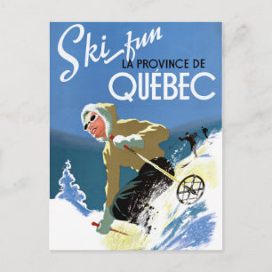 Quebec Canada Vintage resor Poster återställd Vykort