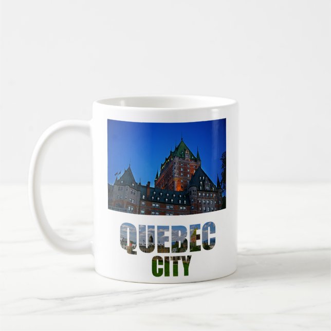 Quebec City Canada Chateau Frontenac Photo Kaffemugg (Vänster)
