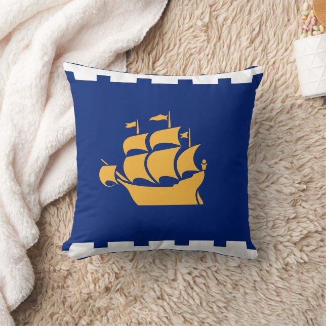 Quebec City, Canada Flag American MoJo Pillow Kudde (Filt)