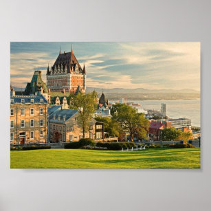 Quebec City Canada stilized Poster