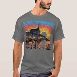 Quebec City Canada sunset scen TShirt T Shirt