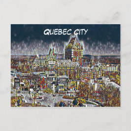 QUEBEC CITY CANADA TECKNAD POP ART VYKORT