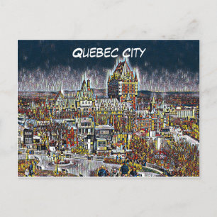 QUEBEC CITY CANADA TECKNAD POP ART VYKORT