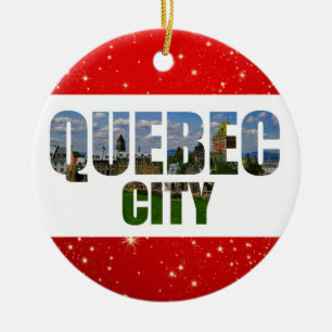 Quebec City Canada Travel Foton jul Julgransprydnad Keramik