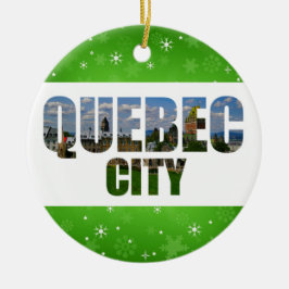 Quebec City Canada Travel Foton jul Julgransprydnad Keramik