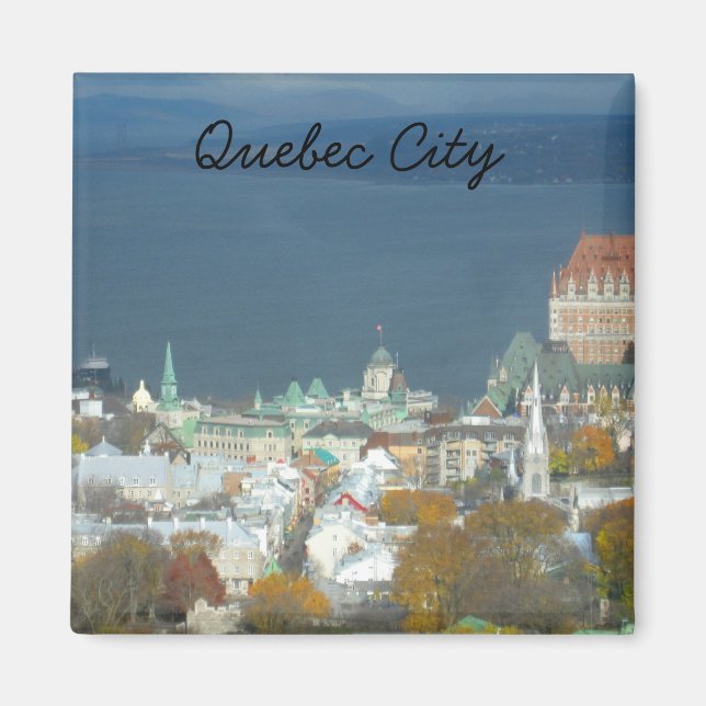Quebec City Canada Waterfront Magnet (Framsidan)