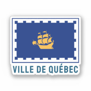 Quebec City Flagga Klistermärken