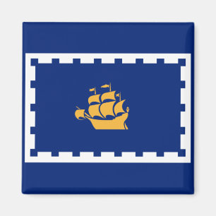 Quebec City Flagga (Québec, Kanada) Magnet